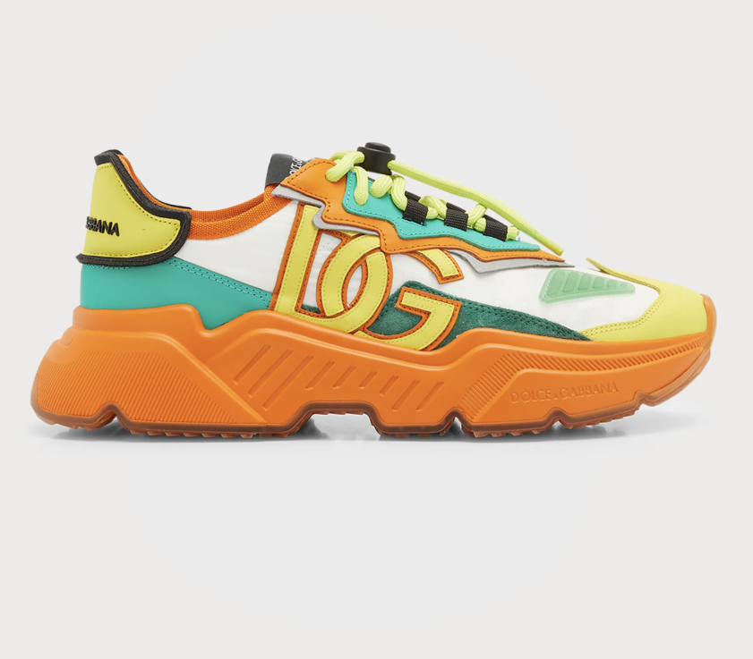 Dolce & Gabbana Daymaster Mixed Media Low-Top 