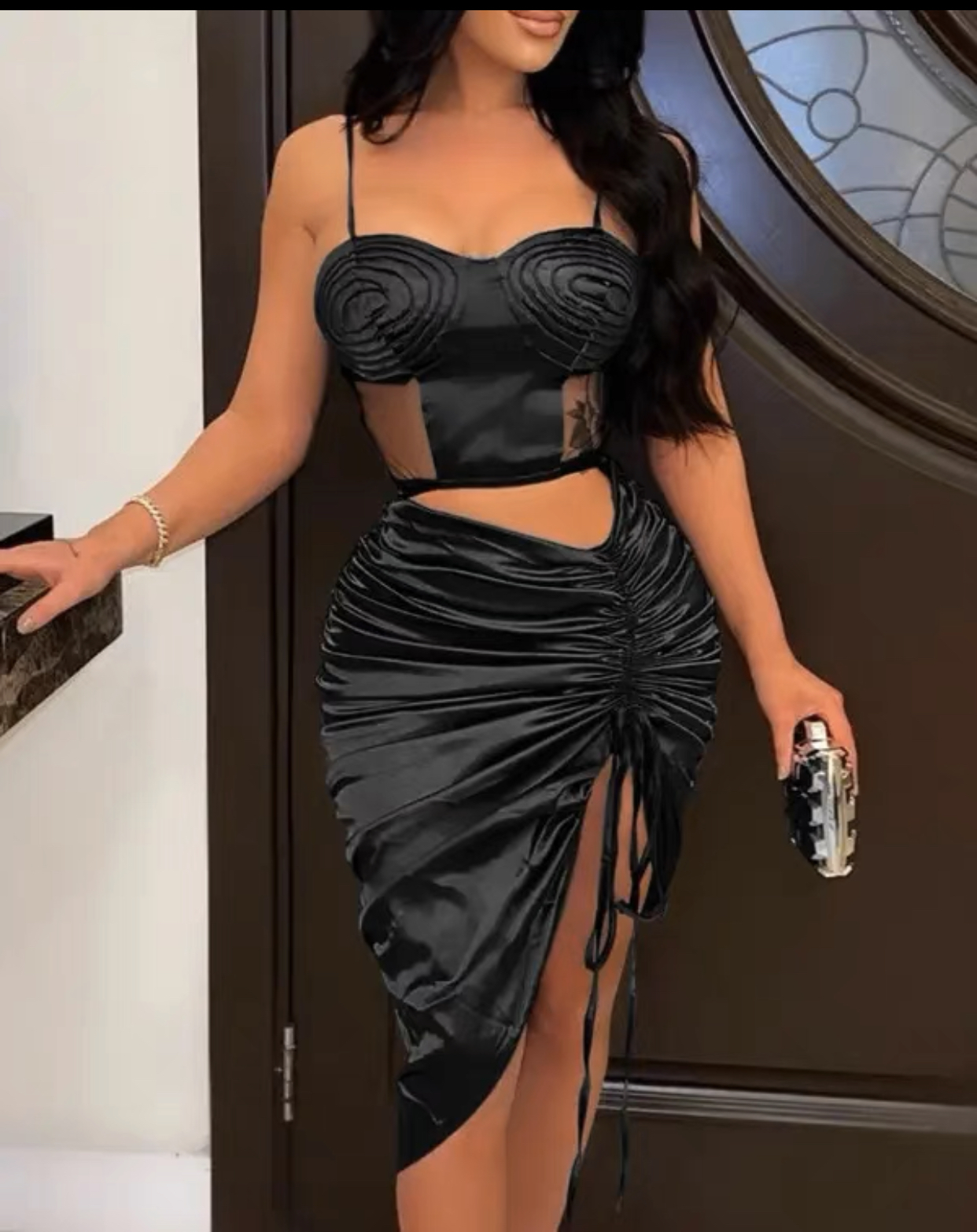 Satin cutout set