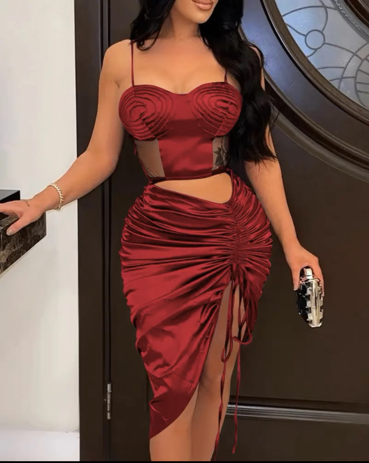Satin cutout set